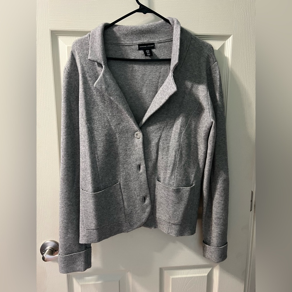 Gray Sweater Blazer